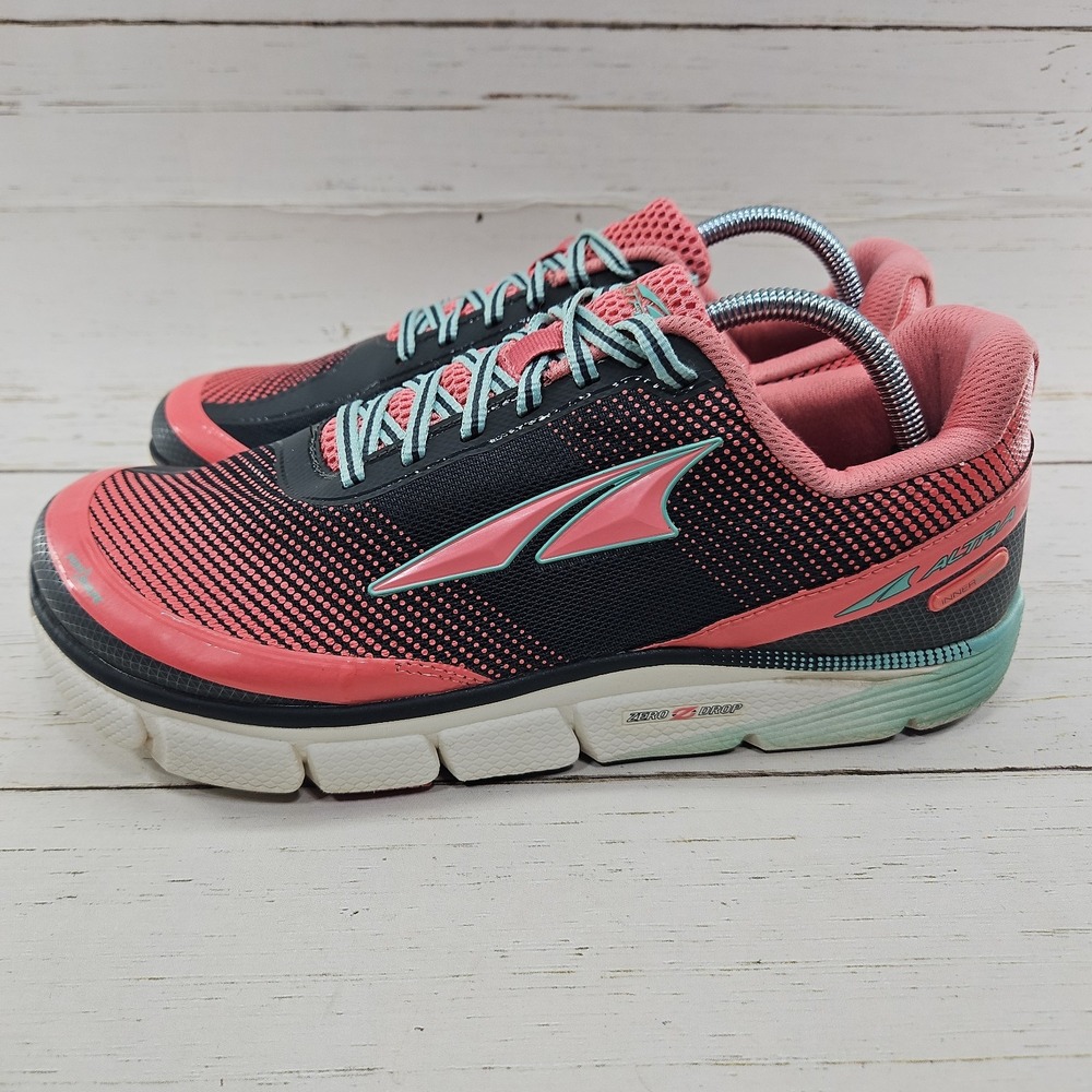 Altra Torin 2.5 Womens 12 Zero Drop Trail Running Shoes Coral Pink Gray A2634-5